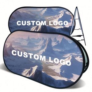 Custom Portable Pop <b>Frame</b> Banner Outdoor Advertising for Trade Shows & Exhibitions Foldable Oval Circular Design for Promotions - Product Image 6