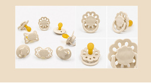 Ciuccio in lattice per neonati con guscio in PP ecologico, anti-colica, per calmare il sonno del bambino, tettarella a flusso medio, colore solido - Product Image 6