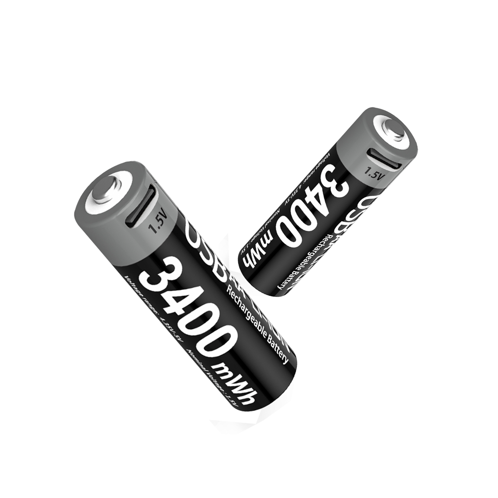 Может быть переработано 1,5 В AA 3400 мАч для камеры Дрон игровой консоли USB перезаряжаемые ионные литиевые батареи