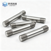 Lightweight Titanium Double-Thread Fastener, Equal Length Stud-Bolt Assembly Screw Rod for Aerospace Equipment