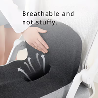 Coussin de siège en mousse à mémoire de forme avec support dorsal, coussin ergonomique pour chaise de bureau, étudiant et soutien lombaire pour voiture