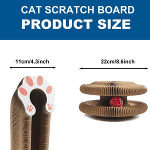 ペット用段ボール製猫爪とぎボード、インタラクティブな猫のおもちゃ、形が変わるおもちゃ、猫のおもちゃ、爪とぎ - Product Image 2