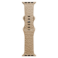 EASILIFE-Bracelet de montre en silicone pour Apple, multicolore, doux, imprimé léopard, 49mm, blanc, rose