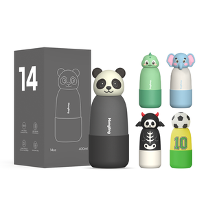 红灵不含 BPA 14 盎司熊猫儿童水瓶不锈钢水瓶带防滑套保温饮具促销礼品 - Product Image 1
