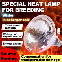Lampes pour volailles 100/150/250W, étanches, IR, anti-explosion, verre de quartz, 2700K, faisceau 360°, lampes chauffantes pour animaux, pour poulailler