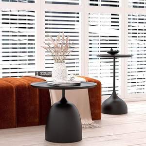 Piccolo tavolo rotondo moderno per soggiorno, camera da letto, balcone | Tavolo d'angolo di lusso leggero con Base stabile - Product Image 4