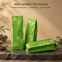 Sachet d'emballage de thé personnalisé en PE durable avec soufflet latéral, idéal pour les sachets thermoscellables en aluminium pour le thé blanc, vert et en vrac de Chine