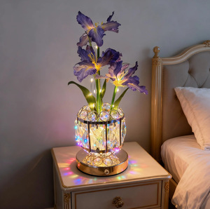 Lámpara de Mesa Recargable con Forma de Tulipán y Orquídea, con Atenuación Táctil, <span class=keywords><strong>para</strong></span> Decoración de Habitaciones, Luz Nocturna, Ambiente Festivo - Product Image 1