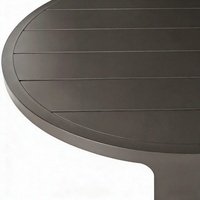 Table basse moderne personnalisée en alliage d'aluminium, table basse durable, table basse imperméable, ensemble de meubles d'extérieur pour cour