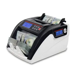 USD, EUR, GBP, CAD, MXN value counting machine bill banknote money cash counter for bank and shops