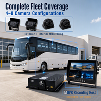 Système de caméra universel pour véhicule 4-8 canaux ADAS 1080P étanche IP68 avec moniteur 7/9 pouces et prise en charge du stationnement en marche arrière pour voitures et camions