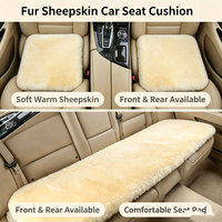 Coussin de siège de voiture en fourrure de mouton, housse de siège longue avant et arrière, coussin de siège de voiture doux et chaud, OEM/ODM