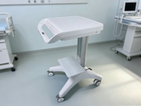 Chariot à roulettes en alliage d'aluminium portable MEDEN, design moderne, prix compétitif, capacité de charge de 25 lb, mobilier hospitalier, appareil ECG