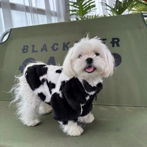 Abrigo para Perro Teddy con Logotipo Personalizado, Ropa para Mascotas de Otoño Invierno con Forro Polar, Chaqueta Gruesa, Estampado Suave y Cálido - Product Image 3