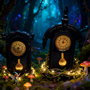 Accessori per la casa delle bambole in miniatura in scala di 1:12/1:6 a pendolo orologio da parete elfo accessori materiale in lega - Product Image 6