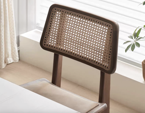 L6121 nordic शैली सरल आधुनिक लाल ओक लकड़ी + बैकरेस्ट डाइनिंग कुर्सी - Product Image 4