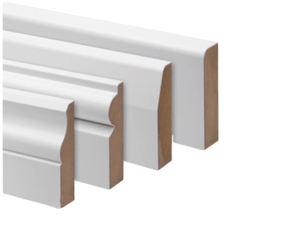 Zócalo de Madera Maciza de Diseño Moderno, Moldura de MDF, Unión Dentada de Pino, Superficie con Imprimación Blanca, 2.4 m de Longitud, Fácil Instalación - Product Image 4