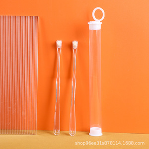 Transparent Pet Toothbrush Small Head For Cat Oral Care Manual Brush PETG Material - Product Image 4