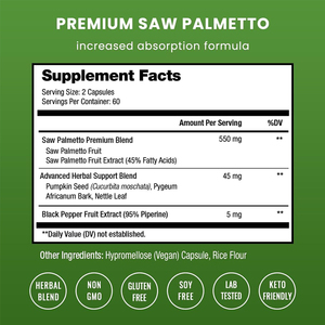 OEM özel etiket prostat sağlık ürünleri doğal erkekler için Palmetto organik otlar sağlıklı prostat sağlık kapsülleri gördüm - Product Image 6