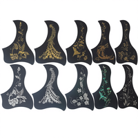 Autocollant de plaque de protection en forme de larme noir économique pour guitare acoustique, pour pickguard, pour instruments à cordes, accessoires de musique