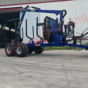 TR140 forestale rimorchio forestale macchine Forstmaschinen Grapples Log Crane gru forestale TC600 con verricello idraulico - Product Image 2
