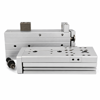 Cilindro Lineal Neumático Guiado HLQ16X75SBS, Cuerpo de Aleación de Aluminio, Carrera Ajustable, Amortiguador Integrado, Resistente al Polvo
