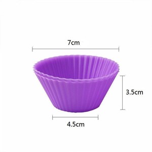 Cross-Border <b>Silicone</b> Round Cake Cup Mold Easy DIY Baking <b>Tool</b> Disposable Oven Safe Household Use for Muffin Cupcake Baking - Product Image 4