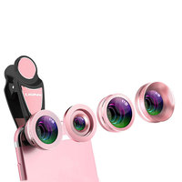 Kit de lentilles de caméra 2 en 1 pour téléphone Portable, 4 en 1, téléobjectif 15X Macro, 0,36 x, objectif grand Angle à 198 degrés, oculaire de poisson