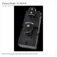 Interrupteur de lève-vitre électrique côté passager Nissan Teana Sylphy 25411-3TA1A 25411-1KA5A avec bouton de verrouillage de porte