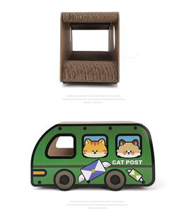 Modern ramah lingkungan mobil berbentuk kertas bergelombang kucing menggaruk <span class=keywords><strong>Post</strong></span> kartun gaya permainan dalam ruangan mainan dan sarang untuk kucing - Product Image 6