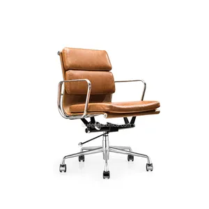 QS-OLC01 Swivel Kantoor Taak Voor Meeting Moderne Low Back Soft Pad Bureaustoel Pu Of Lederen Executive Stoel