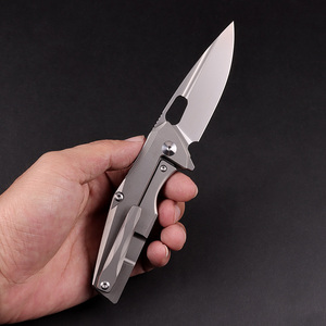 Chống Trầy Xước TC4 Titanium Xử Lý Gấp Pocket Knife M390 Thép Sharp Cắm Trại Ngoài Trời EDC Mang Theo Phòng Thủ Survival Knife - Product Image 5
