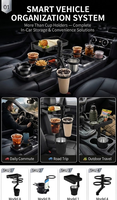 Collection de porte-gobelets de voiture haut de gamme, organisateur d'intérieur pour téléphone, boissons et collations, plateau de rangement, cadeau de marque automobile, série d'extenseurs de porte-gobelets