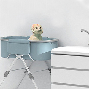 Logo personalizzato all'ingrosso regolabile Anti-scivolo pieghevole gatto <span class=keywords><strong>Pet</strong></span> Dog vasche da bagno - Product Image 1