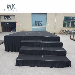 เวทีพับได้สำเร็จรูป ติดตั้งง่าย ปรับแต่งได้ วัสดุอลูมิเนียมอัลลอยสีดำ สำหรับงานกลางแจ้ง งานแต่งงาน - Product Image 6