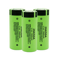 Baterai Li Ion 26650 Kapasitas Tinggi 5000mAh Isi Ulang 3.7V 26650A 5000mAh 3.7V Baterai Lithium untuk Senter LED