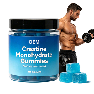 Gummies de créatine monohydrate végétaliennes OEM ODM sous marque privée 5000mg Myrtille 120 unités Sans sucre Halal Nutrition Sportive Bonbons Gommeux - Product Image 1