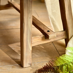 Muebles de Estilo Rústico Contemporáneo Personalizados, Banco Largo de Madera, Silla Rústica para Sala de Estar - Product Image 6