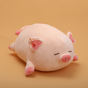 Cojín de Peluche de Cerdo <span class=keywords><strong>Gordo</strong></span> con Logotipo Personalizado, Muñeco de Peluche de Cerdo Rosa Suave y Elástico para Aliviar la Ansiedad, Decoración de Cama - Product Image 2