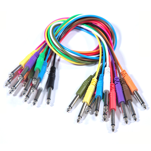 6.35mm Guitar Cable - 1/4 Inch TS Male 6.35mm Phono Jack Straight Plug Musical Instrument Patch Cable Wire Cord