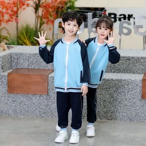 <span class=keywords><strong>Uniforme</strong></span> <span class=keywords><strong>scolaire</strong></span> unisexe en coton pour la rentrée des classes, style collège, trois pièces, pour élèves du primaire - Product Image 4