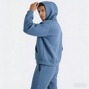 Custom Plain Dyed Streetwear <b>Oversized</b> Hoodie and <b>Jogger</b> Set Jogging Sweatpants and Hoodie Sets Men Tracksuit Sweatsuit - Product Image 2