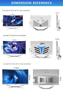 Nouveau PC de jeu incurvé 2K de 32 pouces Cpu I3 I5 I7 tout-en-un PC Gamers Completo PC de jeu puissant pour le divertissement à domicile - Product Image 5
