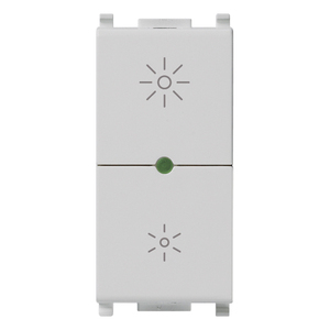 Dimmer Switch 230V Universal <b>Silver</b> With <b>Light</b> Icon Design For <b>Wall</b> Installation - Product Image 1