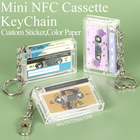Porte-clés Mini Album CD NFC pour Amateurs de Musique, Porte-clés Personnalisé, Porte-clés Cassette Vinyle, Étui CD KPOP, Lecteur de CD