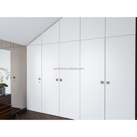 Ensemble de chambre à coucher avec armoire miroir, porte coulissante, 12 cubes, petit mobilier intégré, rose pour fille, dressing