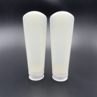 Bouteille inversée en HDPE à toucher doux personnalisée, 150 ml, 120 ml, 100 ml, bouteilles compressibles avec bouchon à clapet, valve en silicone, emballage cosmétique