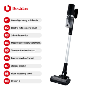 Nettoyeur de sol sans fil à vente directe <span class=keywords><strong>avec</strong></span> <span class=keywords><strong>aspirateur</strong></span>, autonomie de 50 minutes, batterie détachable et nettoyage de grandes surfaces - Product Image 3