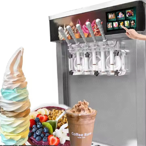 Qdmech cao cấp công suất hương vị mềm thiết kế mới sữa chua đông lạnh giá rẻ giá <span class=keywords><strong>5</strong></span> vòi phun ý nhà sản xuất sáu màu Máy làm kem - Product Image 2