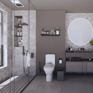 Plafond mural en vinyle de luxe étanche 2440*1220*4mm personnaliser panneau UV ignifuge antidérapant panneau mural Spc pour salle de bain - Product Image 2